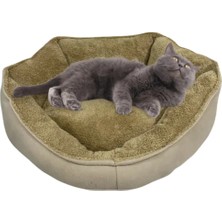 Yumuşak Silinebilir Kedi ve Köpek Yatağı, 55 Cm, Kahverengi