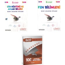 2027 Limit 8. Sınıf Föyleri Din Kültürü ve Ahlak Bilgisi + Fen Bilimleri Konu + Anla Kazan Paragraf Deneme 3'lü Set