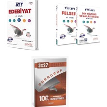 2027 Limit Ayt Edebiyat + Din + Felsefe Tyt Din Kültürü ve Ahlak Bilgisi Felsefe El Kitabı + Ankapade 3'lü Set