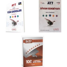 2027 Limit Ayt Tüm Dersler Sayısal + Edebiyat Divan Edebiyatı Soru + Anla Kazan Paragraf Deneme 3'lü Set