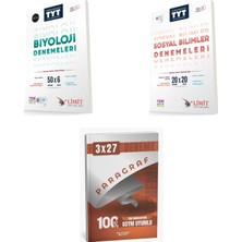 2027 Limit Tyt Biyoloji 50X6 + Sosyal Bilimler 20X20 Deneme + Anla Kazan Paragraf Deneme 3'lü Set