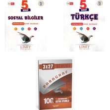 2027 Limit 5. Sınıf Etkinlikli Sosyal Bilgiler + Türkçe Soru + Anla Kazan Paragraf Deneme 3'lü Set