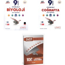 2027 Limit 9. Sınıf Etkinlikli Maarif Biyoloji + Coğrafya Soru + Anla Kazan Paragraf Deneme 3'lü Set