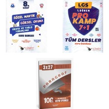 2027 Limit 8. Sınıf/lgs Mantık Sözel Görsel Okuma Grafik Soru + 8. Sınıf/lgs Tüm Dersler Prokamp Soru 3'lü Set