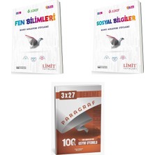 2027 Limit 6. Sınıf Föyleri Fen Bilimleri + Sosyal Bilgiler Konu + Anla Kazan Paragraf Deneme 3'lü Set