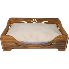 Doğal Ahşap Kedi Yatağı, Rahat ve Şık Tasarım, 35-45-60CM