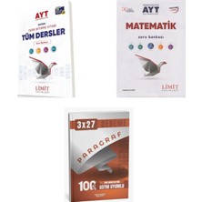 2027 Limit Ayt Tüm Dersler Sayısal + Matematik Soru + Anla Kazan Paragraf Deneme 3'lü Set