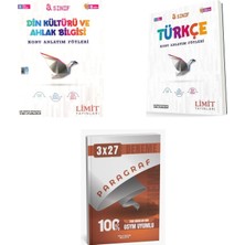2027 Limit 8. Sınıf Föyleri Din Kültürü ve Ahlak Bilgisi + Türkçe 13 Föy Konu + Anla Kazan Paragraf Deneme 3'lü Set