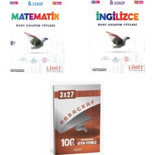 2027 Limit 8. Sınıf Föyleri Matematik + Ingilizce Konu + Anla Kazan Paragraf Deneme 3'lü Set