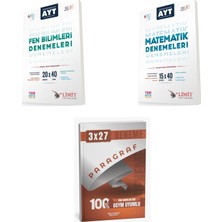 2027 Limit Ayt Video Çözümlü Fen Bilimleri 20X40 + Matematik 15X40 Deneme + Anla Kazan Paragraf Deneme 3'lü Set