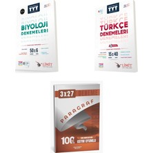 2027 Limit Tyt Biyoloji 50X6 + Türkçe 15 x 40 5 Aşamada Yeni Soru Tarzları ile Deneme + Ankapade 3'lü Set