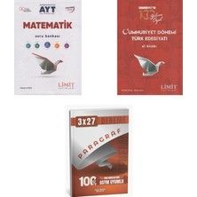 2027 Ayt Limit Matematik Soru + Cumhuriyet Dönemi Türk Edebiyatı El Kitabı + Anla Kazan Paragraf Deneme 3'lü Set