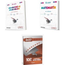 2027 Limit 8. Sınıf Din Kültürü ve Ahlak Bilgisi Soru + Matematik El Kitabı + Anla Kazan Paragraf Deneme 3'lü Set