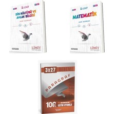 2027 Limit 8. Sınıf Din Kültürü ve Ahlak Bilgisi + Matematik Soru + Anla Kazan Paragraf Deneme 3'lü Set