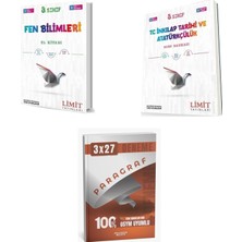 2027 Limit 8. Sınıf Fen Bilimleri El Kitabı + Inkılap Tarihi ve Atatürkçülük T C Soru + Ankapade 3'lü Set