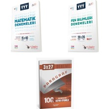 2027 Limit Tyt Matematik 15X40 + Fen Bilimleri 20 x 20 Deneme + Anla Kazan Paragraf Deneme 3'lü Set