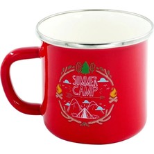 Orcamp Emaye Kupa 330 ml Kırmızı Summer Camp