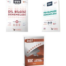 2027 Limit Tyt Türkçe Dil Bilgisi 60 Deneme + Fen Bilimleri 20 x 20 Deneme + Anla Kazan Paragraf Deneme 3'lü Set