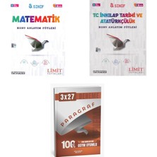 2027 Limit 8. Sınıf Föyleri Matematik + Inkılap Tarihi ve Atatürkçülük T C Konu + Ankapade 3'lü Set