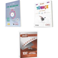 2027 Limit 8. Sınıf Fen Kronometre Bilimleri + Türkçe Soru + Anla Kazan Paragraf Deneme 3'lü Set