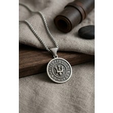 Velcari Mızrak Figürlü Minimalist Stil Paslanmaz Çelik Erkek Kolye