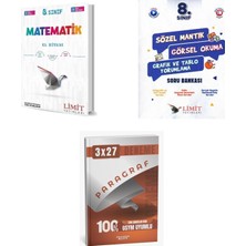 2027 Limit 8. Sınıf Matematik El Kitabı + Mantık Sözel Görsel Okuma Grafik ve Tablo Yorumlama Soru 3'lü Set