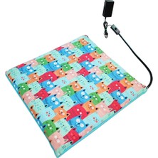 Sıcak Tutan 45X45CM Kedi ve Köpek Minderi, 12V Isıtıcı Pad