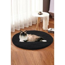 Siyah Peluş Kedi Yatağı, Konforlu ve Havalı Evcil Dinlenme Alanı