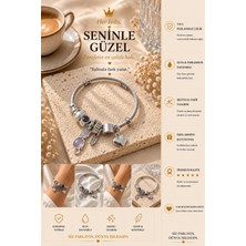 Mianna Kadın Gümüş Renk Charm Bileklik – Kalpli, Taşlı ve Çoklu Figür Detaylı Şık Bileklik