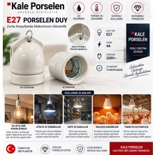 Kale Porselen E27 Askı Duyu 4A 250V Isıya Dayanıklı Porselen Duy Ev Atölye Kümes Kuluçka Için