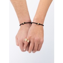 Zeyd Jewelry 8 Ayar Siyah Ipli Küp Bileklik