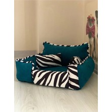 Yumuşak Sünger Kılıflı Köpek ve Kedi Yatağı 50X50X17 cm