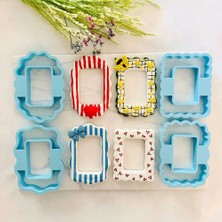 Craftelle Polimer Kil Çerçeve Kesici Seti | Mini Fotoğraf Çerçevesi Kalıbı | Seramik Kil Aleti