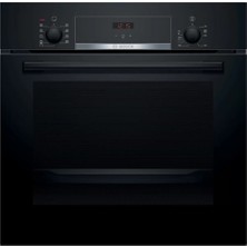 Bosch HIF534EB0T Serie 4 66 lt Hacimli Buhar Destekli Ankastre Fırın 8 Programlı Enerji Verimliliği  60 x 60 cm Siyah