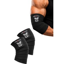 DEX SUPPORTS Knee Wraps Fitness Dizlik + Elbow Wraps Spor Dirseklik 2'li Paket