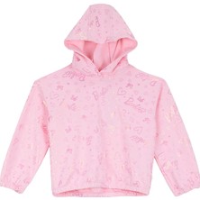 Barbie Pembe Kız Çocuk Relaxed Baskılı Sweatshirt BRB6WG-SWT6620