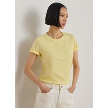 Lauren Ralph Lauren Sarı Kadın Bisiklet Yaka T-Shirt 200P09106