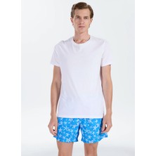 North Sails Mavi Erkek Regular Fit Desenli Şort Mayo NS0000675046