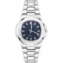 Aybars Premium Erkek Kol Saati Çelik Kordon Lacivert Kadran Quartz Analog Bilek Saati