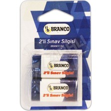 3 Adet Branco Beyaz Silgi 2'li Blister KOD:102