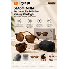 Xiaomi Mijia Katlanabilir Polarize Güneş Gözlüğü UV400 8 Katmanlı Oar Kaplama Tac Lens TR90 Amber Kahverengi Unisex MJTA01LM