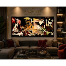 Lumcent Premium Kanvas Duvar Tablosu | Guernica Esintili Modern Sanat Tasarımı | Salon, Ofis ve Çalışma Odası Dekorasyonu