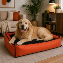 Yıkanabilir Turuncu Köpek ve Kedi Minderi ve Yatağı 90X100 Cm, Büyük Irk