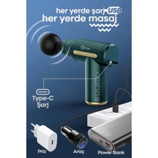 Şarjlı Masaj Cihazı Pro V4, 4 Başlıklı, 6 Kademeli, Sessiz ve Taşınabilir