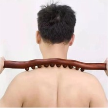 60 cm Doğal Ahşap Masaj Sopası, Rahatlatıcı ve Hafif Kullanım