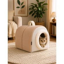 Yumuşak Polar Taşınabilir Kedi Yatağı ve Yuvası, Konforlu ve Yıkanabilir