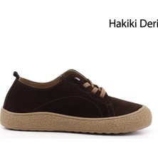 Gönderi(r) Kadın Kahve Süet  Bağcıklı Hakiki Deri Sneaker