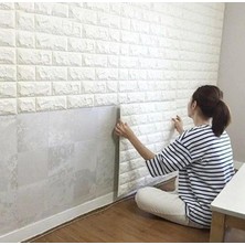 Alvenda Home 3D Tuğla Desenli Kendinden Yapışkanlı Duvar Paneli 58X38 cm