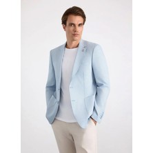 Süvari Mavi Erkek Sivri Yaka Slim Fit Ceket SCT2021600004
