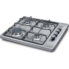 Kumtel Lx-4120f Doğalgazlı Set Üstü Ocak Inox Metal 4 Gözlü Güvenli Gaz Emniyeti ile Şık Tasarım